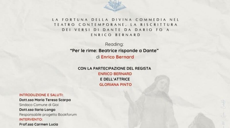 A Cardile (SA) un ciclo d’incontri sulla Divina Commedia: il 25 maggio ospite Enrico Bernard