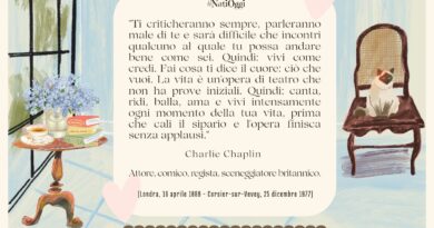 Il Calendario del Salotto Letterario, 16 aprile: “Ti criticheranno sempre…” (C. Chaplin)