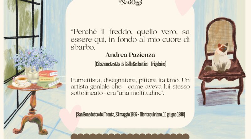 Il Calendario del Salotto Letterario, 23 maggio: omaggio ad Andrea Pazienza