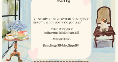 Il Calendario del Salotto Letterario, 25 maggio: “Ci si salva…” (Enrico Berlinguer)
