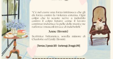 Il Calendario del Salotto Letterario, 28 maggio: “C’è nel cuore una forza intrinseca…” (Anne Brontë)