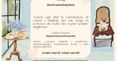 Il Calendario del Salotto Letterario, 1 giugno: 100 anni fa nasceva Marylin Monroe