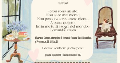 Il Calendario del Salotto Letterario, 13 giugno: “Non sono niente…” (Fernando Pessoa)