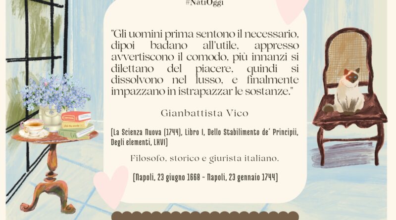 Il Calendario del Salotto Letterario, 23 giugno: Giambattista Vico