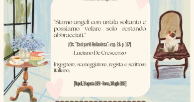Il Calendario del Salotto Letterario, 18 agosto: “Siamo angeli…” (Luciano De Crescenzo)