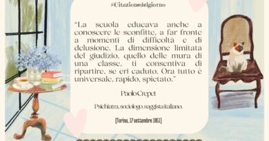 Il Calendario del Salotto Letterario, 17 gennaio: “La scuola educava…” (Paolo Crepet)