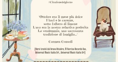 Il Calendario del Salotto Letterario, 19 ottobre: Ottobre, Carmen Consoli