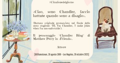 Il Calendario del Salotto Letterario, 28 ottobre: ricordando Matthew Perry