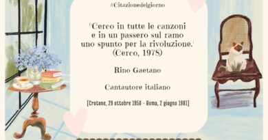 Il Calendario del Salotto Letterario, 29 ottobre: “Cerco in tutte le canzoni…” (Rino Gaetano)