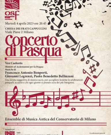 Milano, 4 aprile: La “Voce del Cielo” nel Concerto di Pasqua di Opera San Francesco per i Poveri